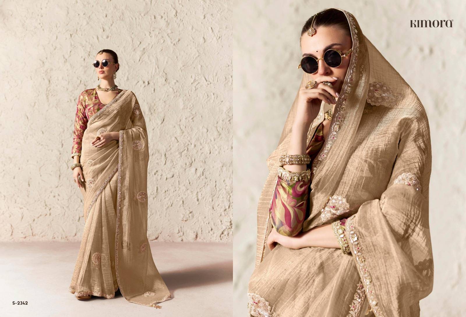 Rangat Vol-4 By Kimora Fashion 2331 To 2345 Series COLORFUL BEAUTIFUL FANCY PARTY WEAR & TRADITIONAL WEAR SAREES AT WHOLESALE PRICE